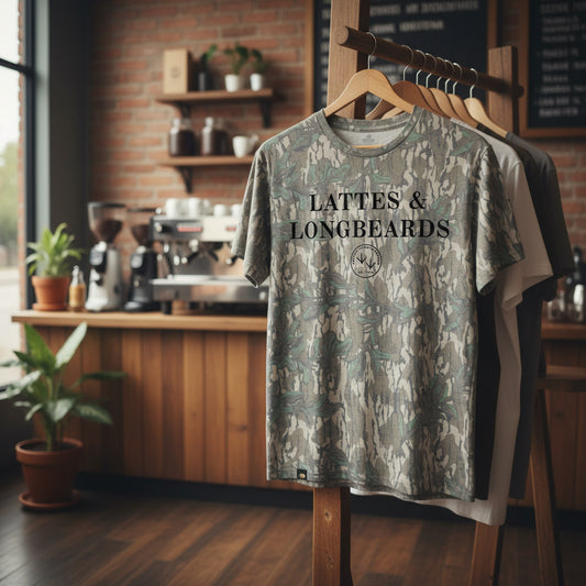 Lattes and Longbeards Washdown Tee 🦃 ☕️