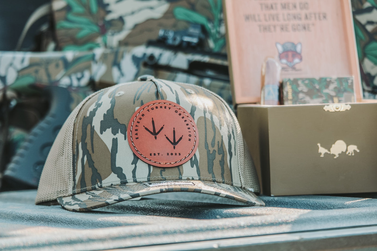 Turkey Track Leather Patch Hat - Bottomland